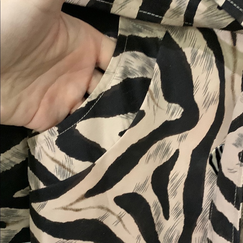 Samuel Dong Zebra Statement Trench Coat M - Picture 6 of 13